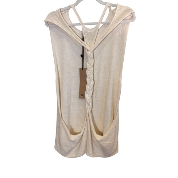 Ksubi Cream Braided Backless Tank Top Relaxed Fit Sz L - Picture 3 of 7
